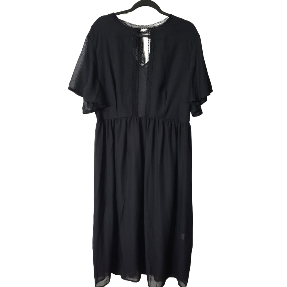 SHEIN Black Midi Dress Size 3XL